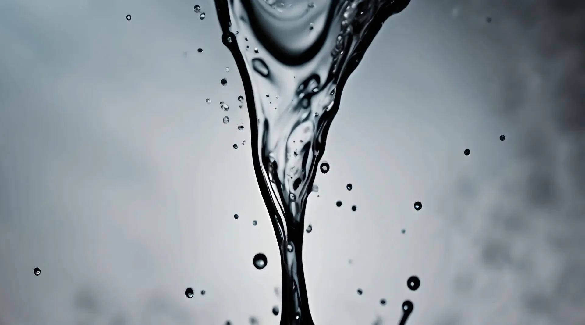 Monochrome Water Dynamics Cinematic Backdrop Video